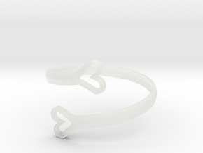 FLYHIGH: Open Hearts Bracelet in Clear Ultra Fine Detail Plastic