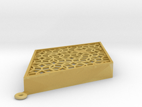 Penrose Mezuzah (fat rhomb) in Tan Fine Detail Plastic