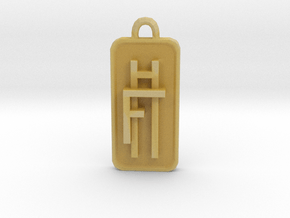 Fly High Tall Pendant 1cm in Tan Fine Detail Plastic