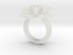 Sea Anemone Ring 18.5mm in Clear Ultra Fine Detail Plastic