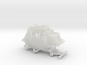 N Scale Stagecoach - No Wheels in Clear Ultra Fine Detail Plastic