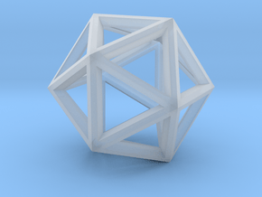 Icosahedron in Clear Ultra Fine Detail Plastic
