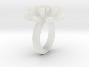 Sea Anemone Ring17.5mm in Clear Ultra Fine Detail Plastic