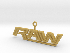 Raw Logo in Tan Fine Detail Plastic