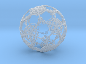 Snow Ornament in Clear Ultra Fine Detail Plastic