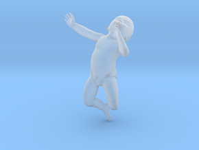 3D Crawling Baby in Clear Ultra Fine Detail Plastic