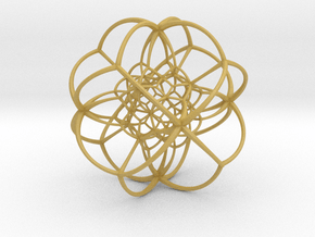 Inverted Rhombic Dodecahedral Lattice in Tan Fine Detail Plastic
