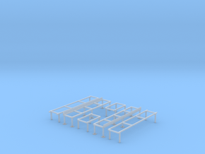 Railroad Roundhouse/Shop Work Platforms (HO Scale  in Clear Ultra Fine Detail Plastic
