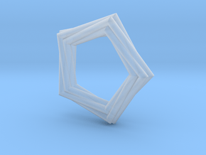 Pentagonal Pendant or Ring in Clear Ultra Fine Detail Plastic