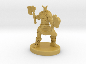 Orc Warrior Figurine in Tan Fine Detail Plastic