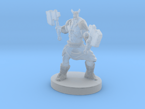 Orc Warrior Figurine in Clear Ultra Fine Detail Plastic