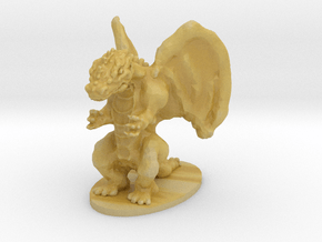 Dragon Miniature in Tan Fine Detail Plastic