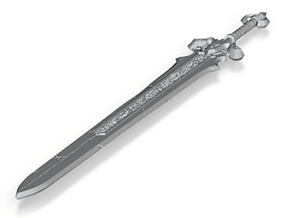 Fantasy Sword in Clear Ultra Fine Detail Plastic