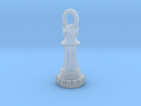 Chess Queen Pendant in Clear Ultra Fine Detail Plastic