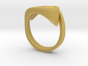 Ultra modern curve ring in Tan Fine Detail Plastic