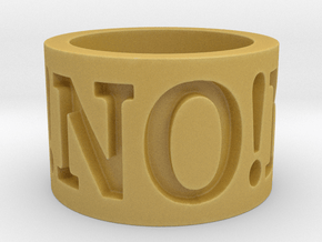 No! No! No! Ring Size 8.5 in Tan Fine Detail Plastic