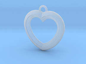 Cascading Heart Pendant in Clear Ultra Fine Detail Plastic
