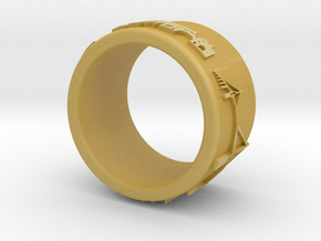 Hamburg Ring 1 in Tan Fine Detail Plastic