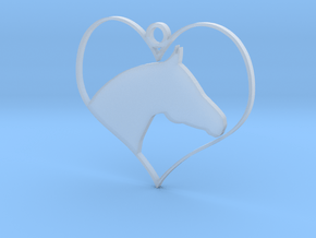 Horse Heart in Clear Ultra Fine Detail Plastic