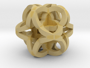 Celtic Knot Cube in Tan Fine Detail Plastic