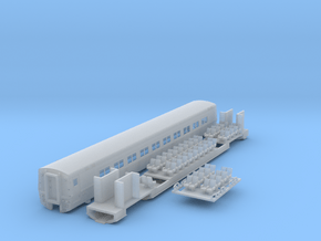 VIA / Amtrak LRC Car. N Scale in Clear Ultra Fine Detail Plastic