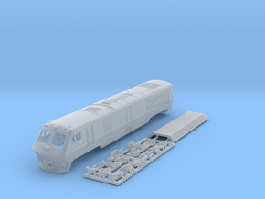 VIA / Amtrak LRC Loco (motorized end) N Scale in Clear Ultra Fine Detail Plastic