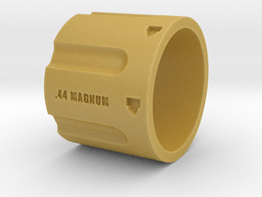 44 Magnum Cylinder XL, 20mm Tall, Ring Size 12 in Tan Fine Detail Plastic
