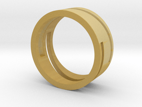 geometric ring 01 16,6-12-6 in Tan Fine Detail Plastic