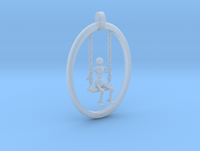 Swing pendant in Clear Ultra Fine Detail Plastic