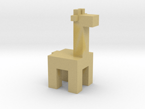 Squared Giraffe in Tan Fine Detail Plastic