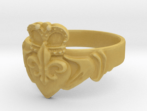 NOLA Claddagh, Ring Size 8 in Tan Fine Detail Plastic