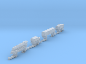 Steam Train set (track not included) in Clear Ultra Fine Detail Plastic