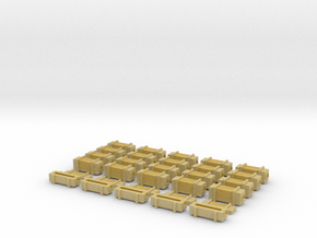 25 Weapon Crates for 6mm, 1/300 or 1/285 in Tan Fine Detail Plastic