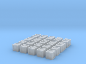 20 Small Crates for 6mm, 1/300 or 1/285 in Clear Ultra Fine Detail Plastic