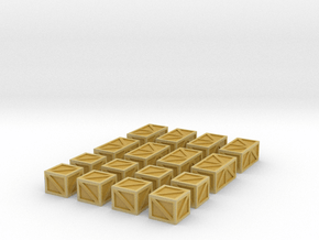 16 Crates for 6mm, 1/300 or 1/285 in Tan Fine Detail Plastic