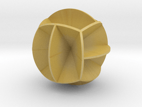 DRAW geo - sphere 12 cut outs in Tan Fine Detail Plastic
