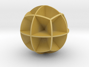 DRAW geo - sphere 24 cut outs in Tan Fine Detail Plastic
