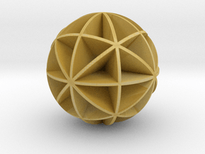 DRAW geo - sphere 48 cut outs in Tan Fine Detail Plastic