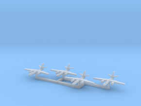 1/1200 Ilyushin IL-28 Beagle x4 in Clear Ultra Fine Detail Plastic