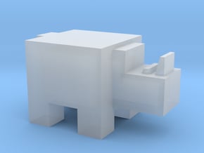 Cubicle Rhino in Clear Ultra Fine Detail Plastic