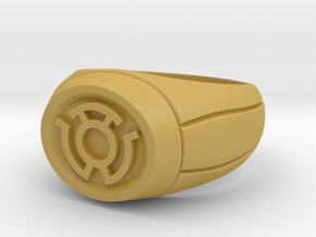 Yellow Lantern Ring in Tan Fine Detail Plastic