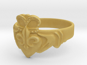 NOLA Claddagh, Ring Size 10 in Tan Fine Detail Plastic