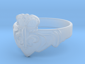 NOLA Claddagh, Ring Size 10 in Clear Ultra Fine Detail Plastic