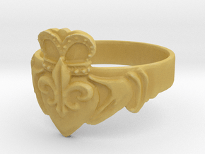 NOLA Claddagh, Ring Size 11 in Tan Fine Detail Plastic