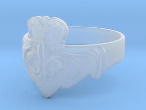 NOLA Claddagh, Ring Size 13 in Clear Ultra Fine Detail Plastic