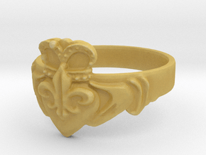 NOLA Claddagh, Ring Size 7 in Tan Fine Detail Plastic