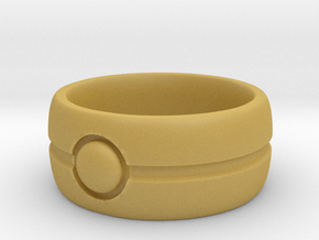 One Bead Ring - Size 23 in Tan Fine Detail Plastic