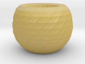 twisted ball vase 2 in Tan Fine Detail Plastic