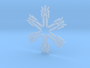 Snowflake Lion Force Ornament  in Clear Ultra Fine Detail Plastic