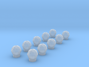 10 Domes in Clear Ultra Fine Detail Plastic